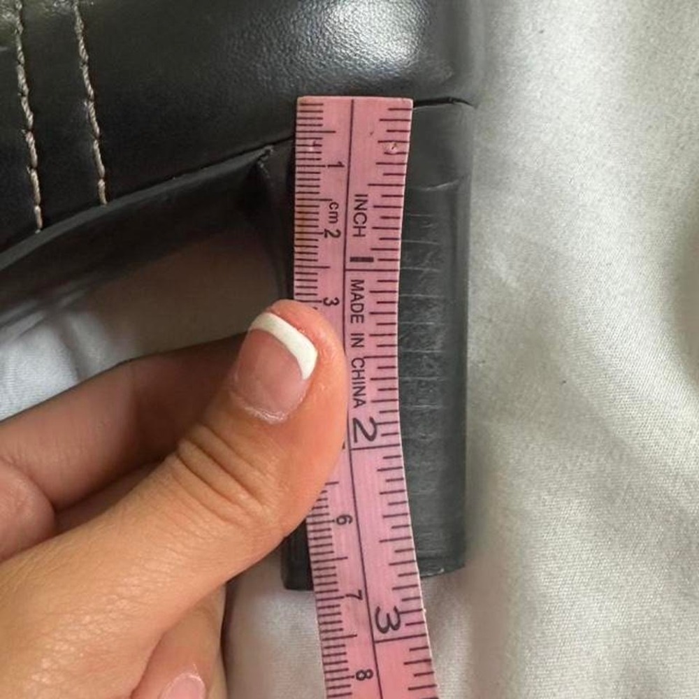 Franco Sarto Black Leather Ankle Booties Sleek Minimalist - Picture 5 of 8